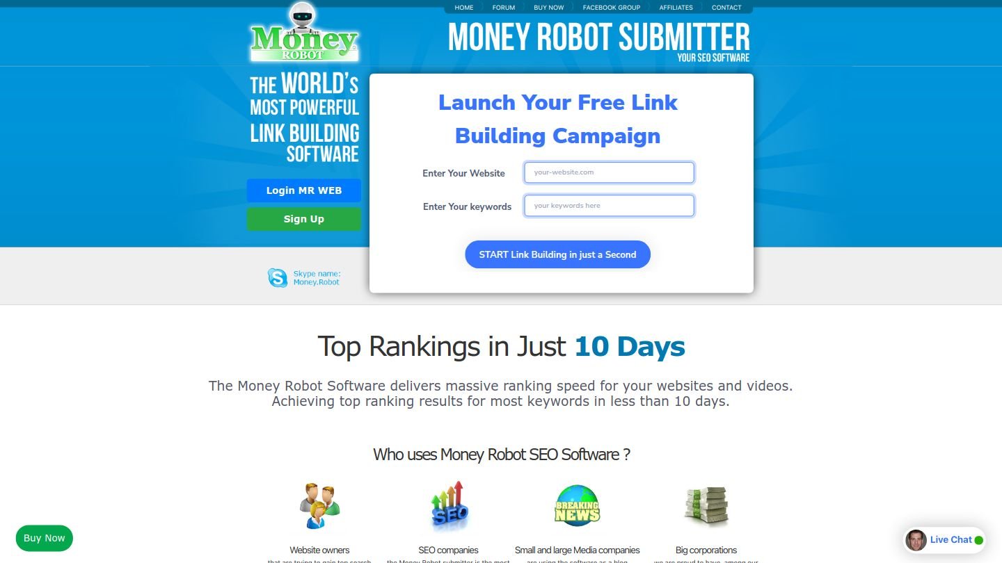 Achieve Top Rankings in Just 10 Days with MoneyRobot.com